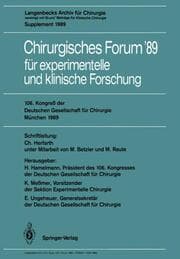 Cover von 106. Kongreß der Deutschen Gesellschaft für Chirurgie München, 29. März 1. April 1989