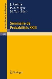 Cover von Seminaire de Probabilites XXIII