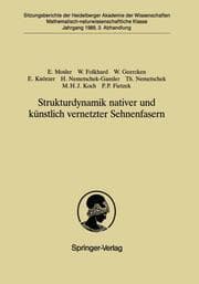 Cover von Strukturdynamik nativer und künstlich vernetzter Sehnenfasern