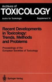Cover von Recent Developments in Toxicology: Trends, Methods and Problems