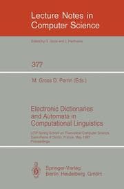 Cover von Electronic Dictionaries and Automata in Computational Linguistics