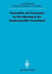 Cover von Eisenzufuhr und Eisenstatus der Bevölkerung in der Bundesrepublik Deutschland