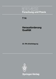 Cover von Herausforderung Qualität