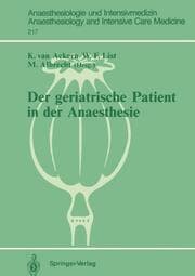 Cover von Der geriatrische Patient in der Anaesthesie
