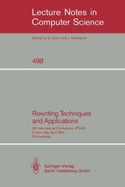 Cover von Rewriting Techniques and Applications