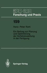 Cover von Ein Beitrag zur Planung und Optimierung der Verfahrensteilung in der Fertigung