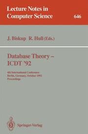 Cover von Database Theory - ICDT '92