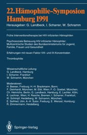 Cover von 22.Hämophilie-Symposion Hamburg 1991