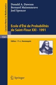 Cover von Ecole d'Ete de Probabilites de Saint-Flour XXI - 1991