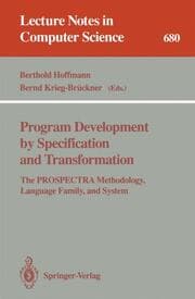 Cover von Program Development by Specification and Transformation