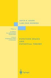 Cover von Function Spaces and Potential Theory