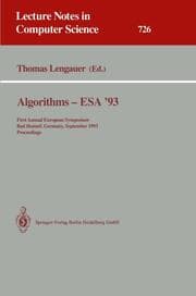 Cover von Algorithms - ESA '93