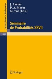 Cover von Seminaire de Probabilites XXVII