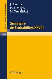 Cover von Seminaire de Probabilites XXVIII