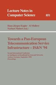 Cover von Towards a Pan-European Telecommunication Service Infrastructure - IS&N '94