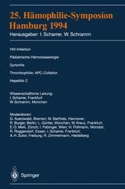 Cover von 25.Hämophilie-Symposium Hamburg 1994
