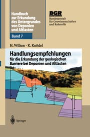 Cover von Handlungsempfehlungen für die Erkundung der geologischen Barriere bei Deponien und Altlasten
