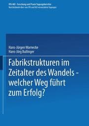 Cover von Fabrikstrukturen im Zeitalter des Wandels welcher Weg führt zum Erfolg?