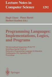Cover von Programming Languages: Implementations, Logics, and Programs