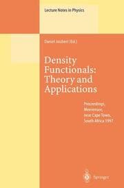 Cover von Density Functionals: Theory and Applications