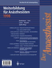 Cover von Weiterbildung für Anästhesisten 1998