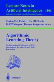 Cover von Algorithmic Learning Theory