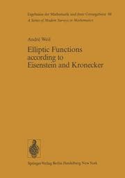 Cover von Elliptic Functions according to Eisenstein and Kronecker
