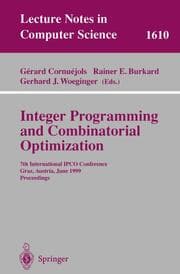 Cover von Integer Programming and Combinatorial Optimization