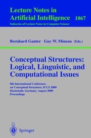 Cover von Conceptual Structures: Logical, Linguistic, and Computational Issues