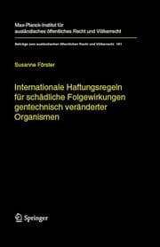 Cover von Internationale Haftungsregeln für schädliche Folgewirkungen gentechnisch veränderter Organismen