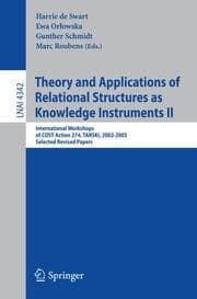 Cover von Theory and Applications of Relational Structures as Knowledge Instruments II