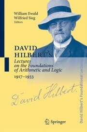 Cover von David Hilbert's Lectures on the Foundations of Arithmetic and Logic 1917-1933