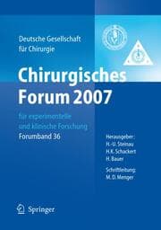 Cover von Chirurgisches Forum 2007 für experimentelle und klinische Forschung