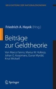 Cover von Beiträge zur Geldtheorie