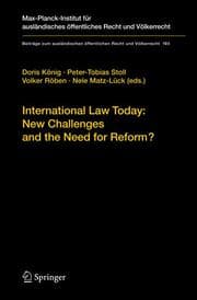 Cover von International Law Today: New Challenges and the Need for Reform?