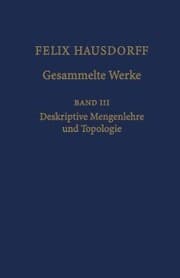 Cover von Felix Hausdorff - Gesammelte Werke Band III
