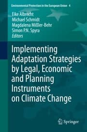 Cover von Implementing Adaptation Strategies by Legal, Economic and Planning Instruments on Climate Change