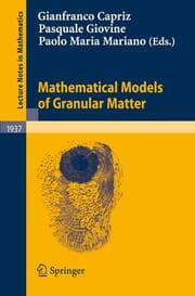 Cover von Mathematical Models of Granular Matter