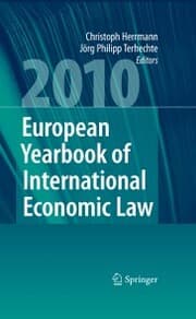 Cover von European Yearbook of International Economic Law 2010