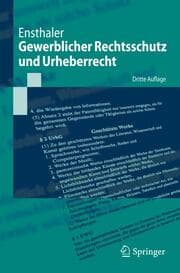 Cover von Gewerblicher Rechtsschutz und Urheberrecht