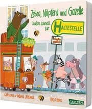 Cover von Zebra, Nilpferd und Gazelle laufen schnell zur ... Haltestelle!