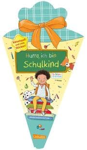 Cover von Hurra, ich bin Schulkind (Schultüte mint/gelb)