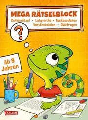 Cover von Mega Rätselblock - Zahlenrätsel, Labyrinthe, Teekesselchen, Wortknobeleien, Quizfragen
