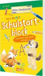 Cover von Mein bunter Schulstartblock: Buchstaben und Zahlen schreiben