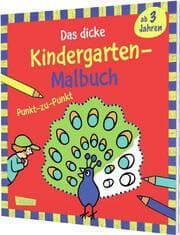 Cover von Das dicke Kindergarten-Malbuch: Punkt-zu-Punkt