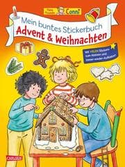 Cover von Mein buntes Conni-Stickerbuch: Advent und Weihnachten