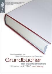 Cover von Grundbücher der österreichischen Literatur seit 1945