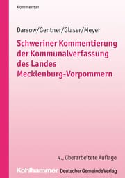 Cover von Schweriner Kommentierung der Kommunalverfassung des Landes Mecklenburg-Vorpommern