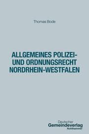 Cover von Allgemeines Polizei- und Ordnungsrecht Nordrhein-Westfalen