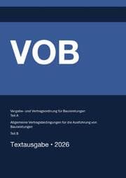 Cover von VOB - Vergabe- und Vertragsordnung für Bauleistungen (Teil A) & Allgemeine Vertragsbedingungen für die Ausführung von Bauleistungen (Teil B) 2026